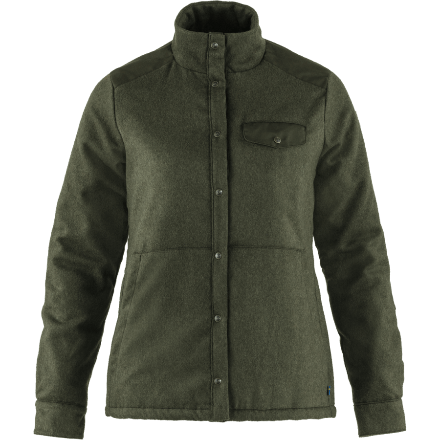 Canada Wool Padded Jacket W Fjällräven Outlets Deep Forest