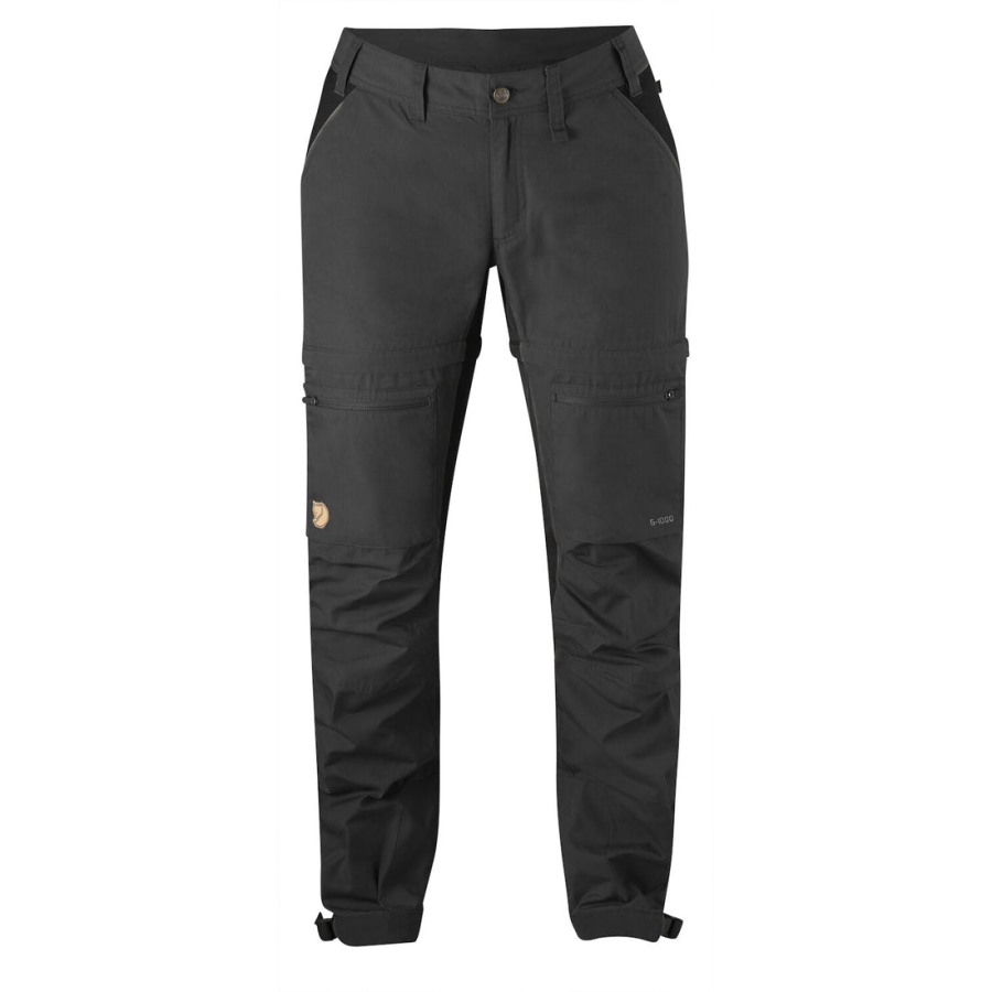 Abisko Lite Trekking Zip-Off Trousers W Short Dark Grey/Black Fjällräven Outlets