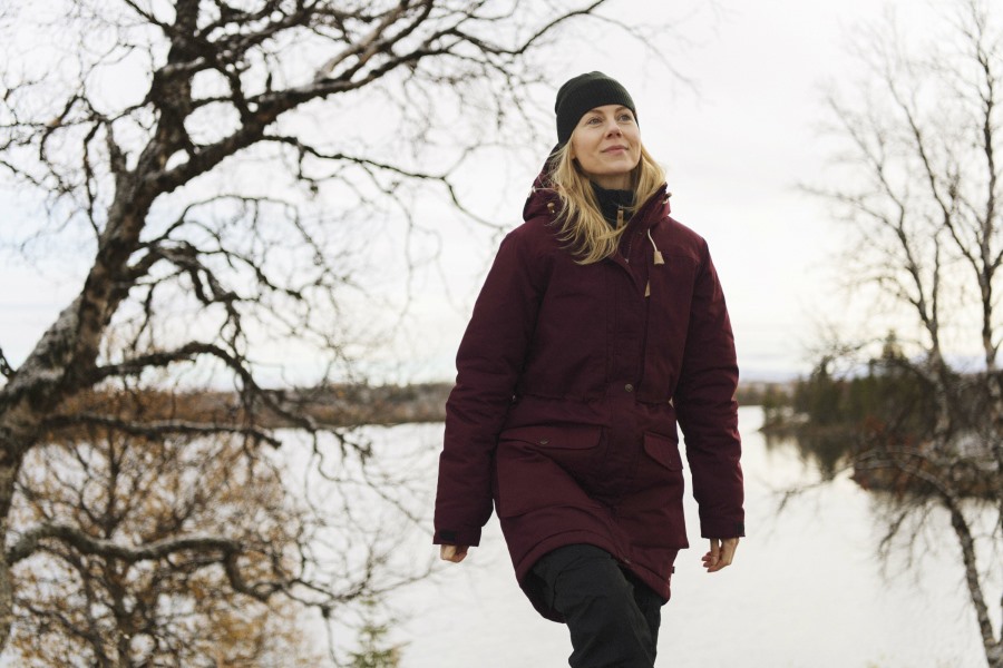 Dark Garnet Singi Wool Padded Parka W Fjällräven Outlets Brand