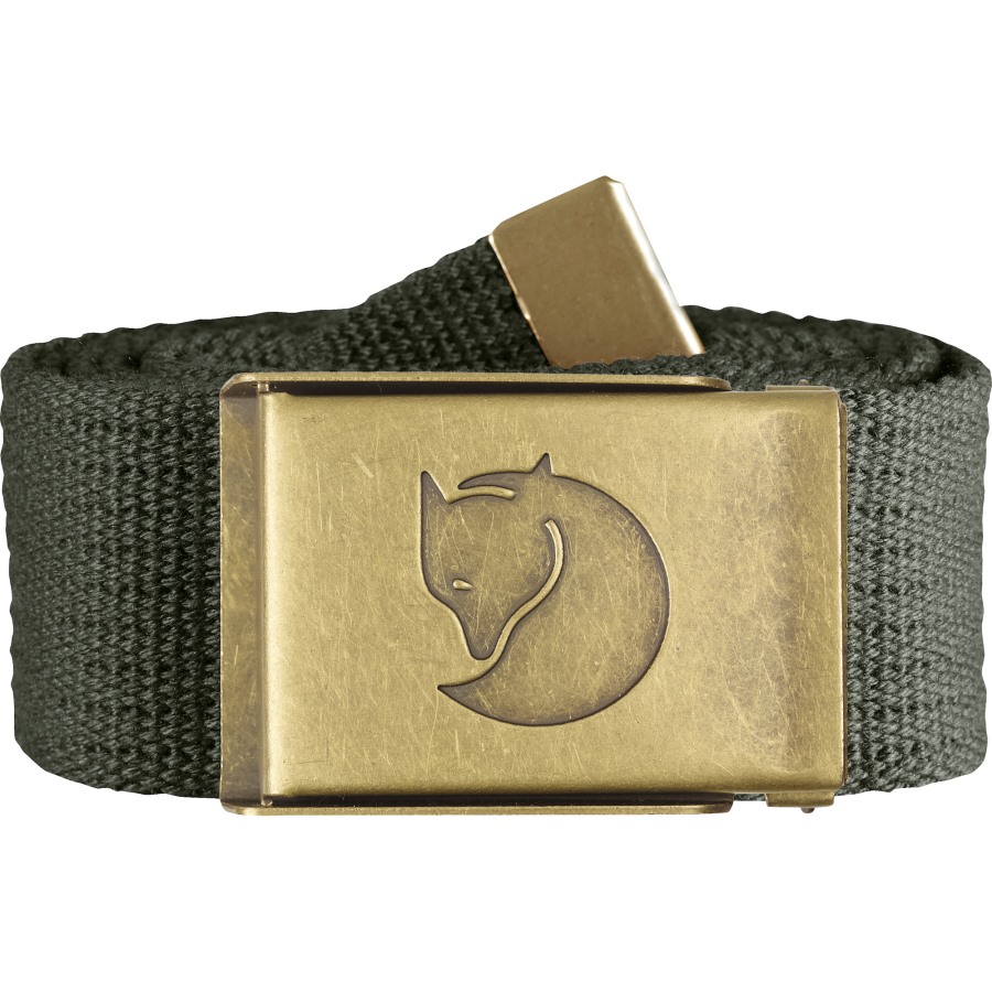 Canvas Brass Belt 4 Cm Fjällräven Outlets Mountain Grey