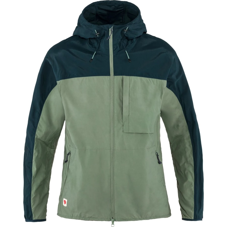 Patina Green-Navy High Coast Wind Jacket M Fjällräven Outlets