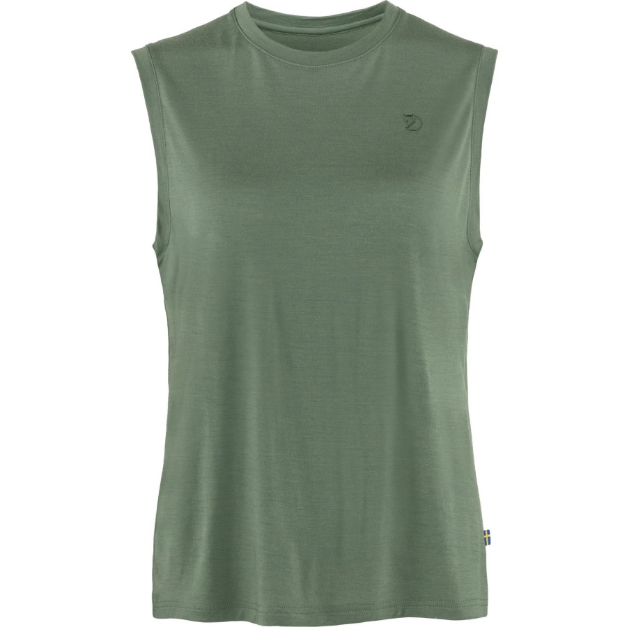 Patina Green Abisko Wool Tank Top W Fjällräven Outlets