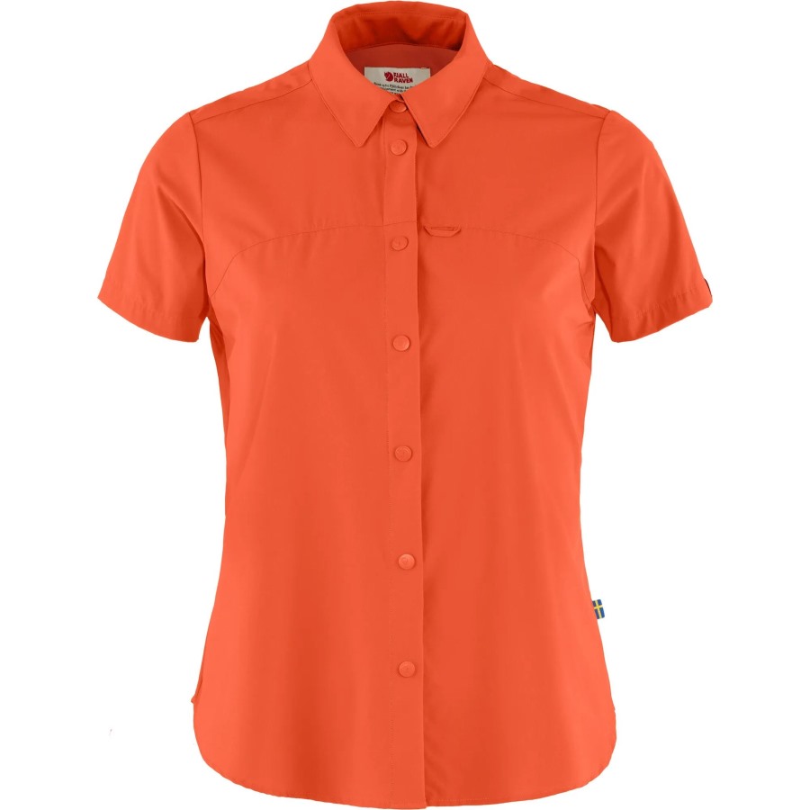 Fjällräven Outlets High Coast Lite Shirt Ss W Rowan Red