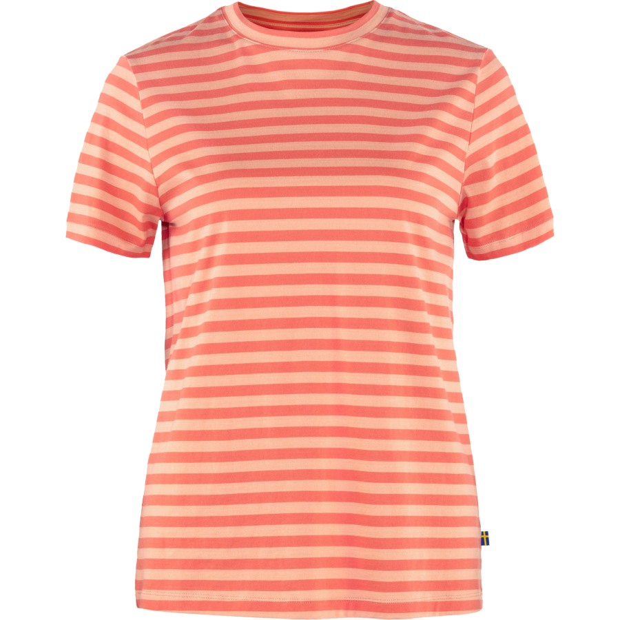 Art Striped T-Shirt W Cotton Sky-Poppy Fields Fjällräven Outlets