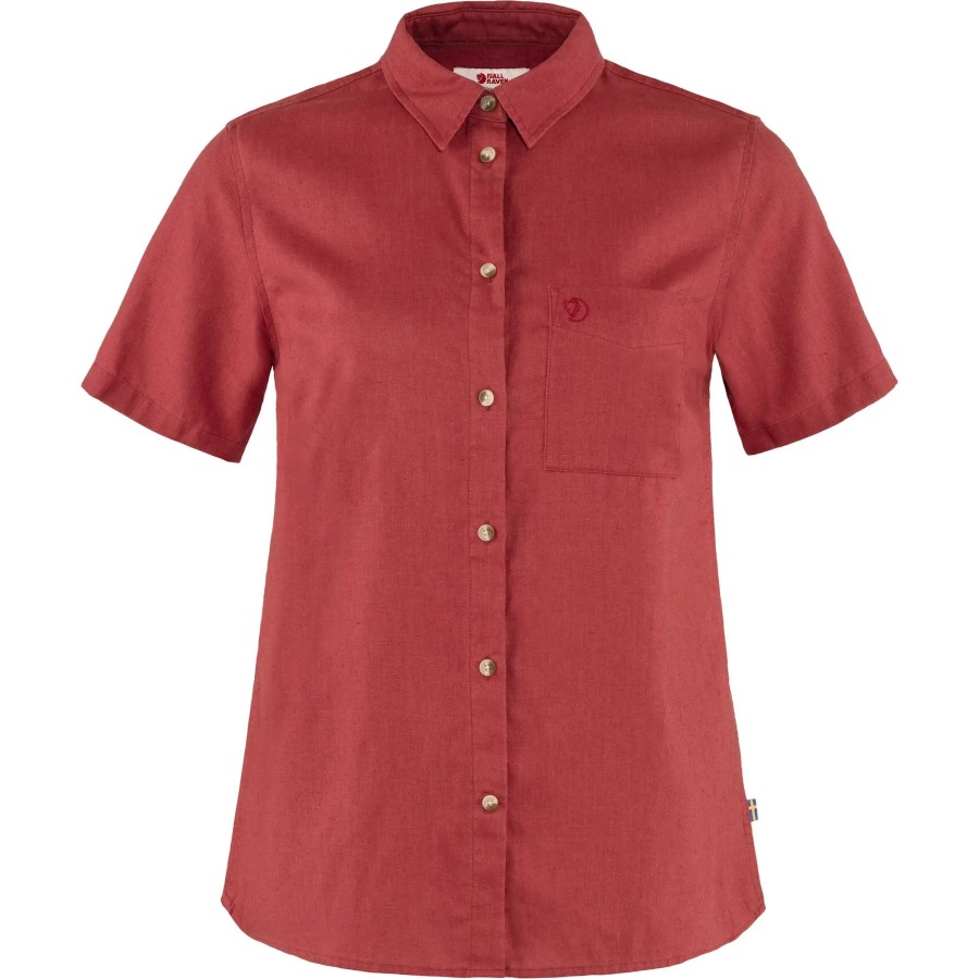 Fjällräven Outlets Övik Travel Shirt Ss W Raspberry Red