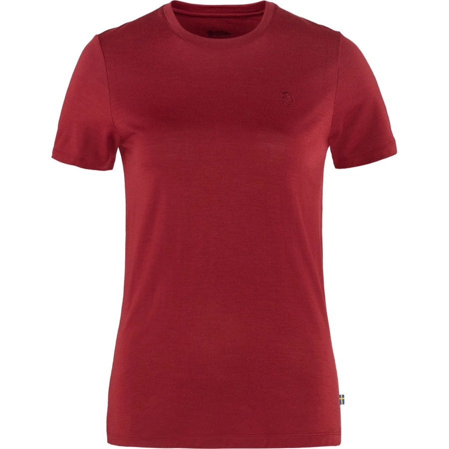 Abisko Wool Ss W Pomegranate Red Fjällräven Outlets