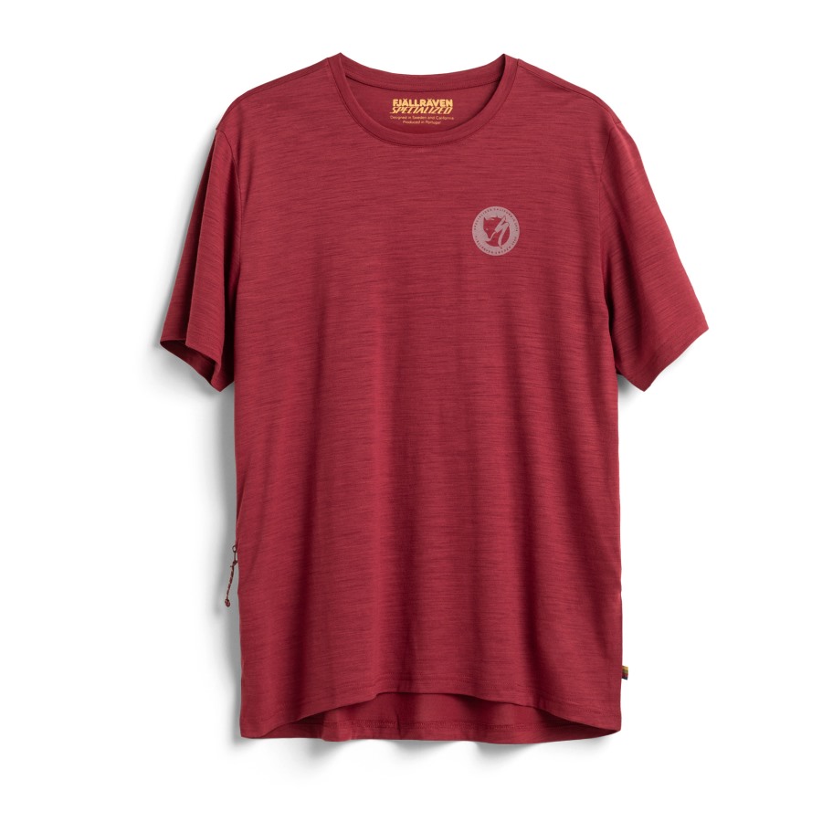 Pomegranate Red Fjällräven Outlets S/F Wool T-Shirt M