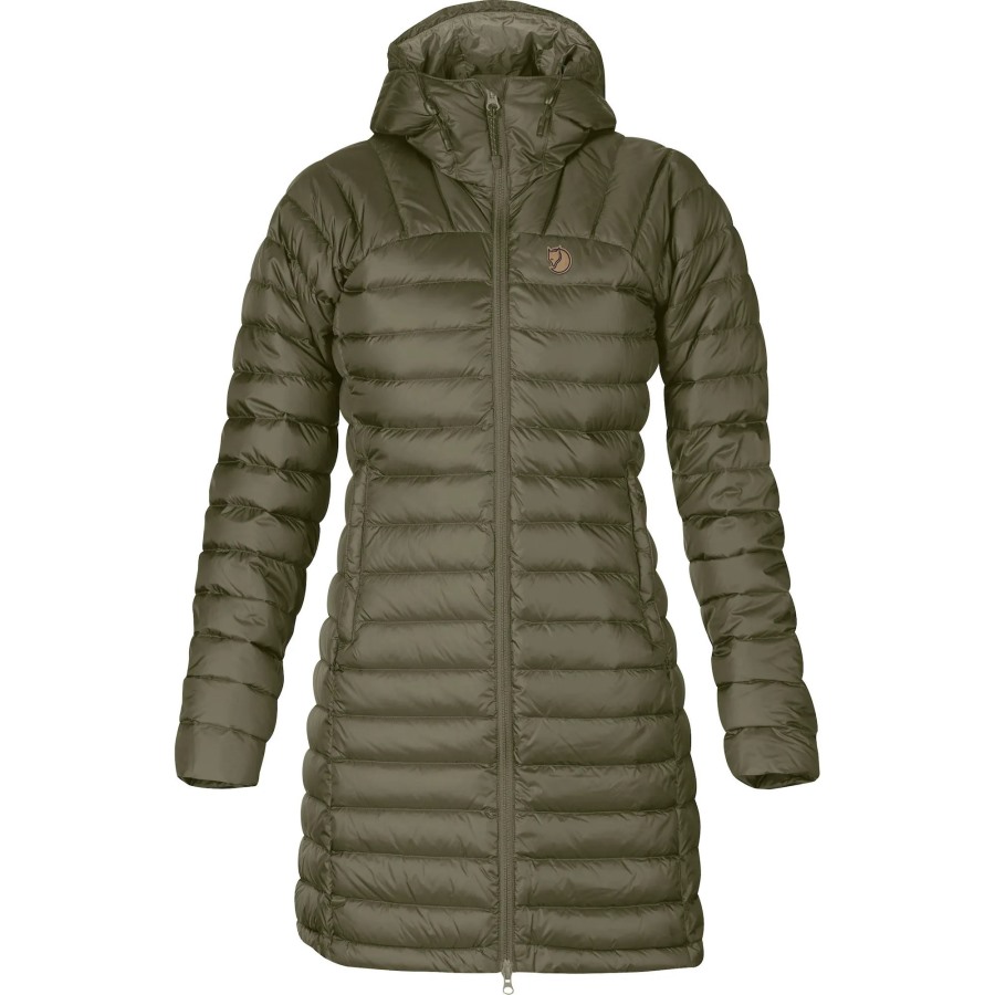 Snow Flake Parka W Laurel Green Fjällräven Outlets