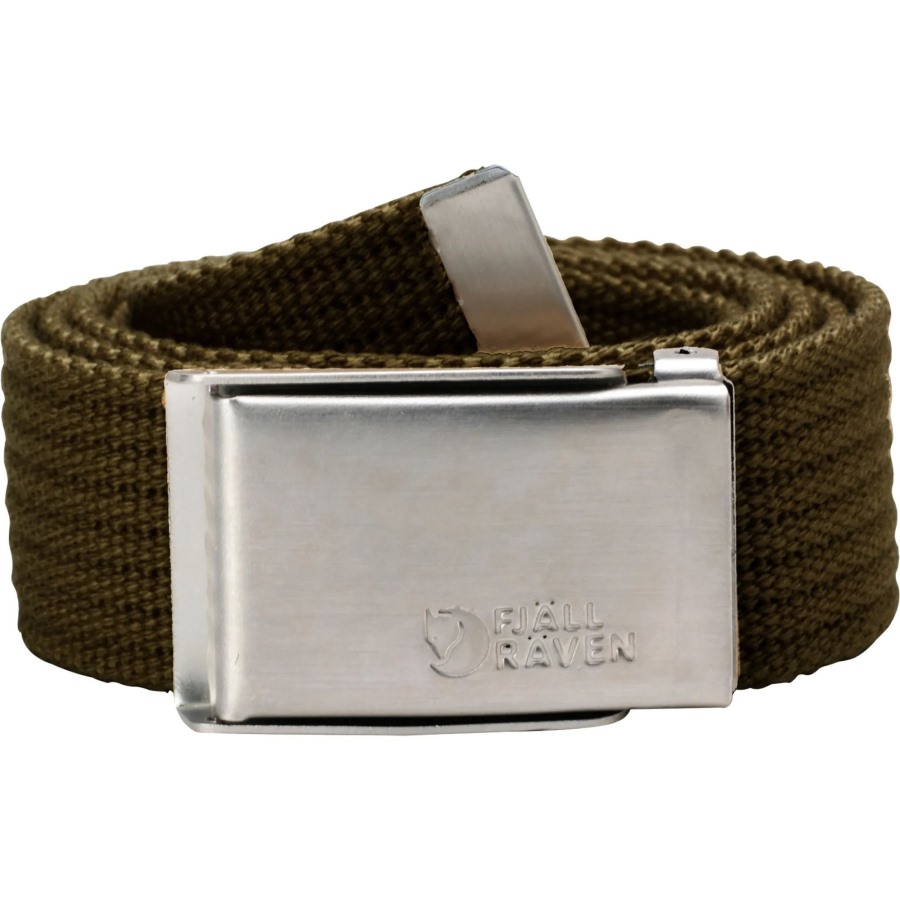Fjällräven Outlets Merano Canvas Belt Dark Olive