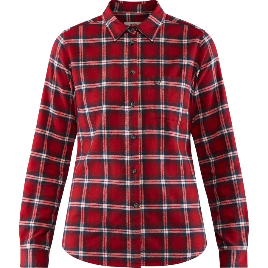 Fjällräven Outlets Deep Red Övik Flannel Shirt W