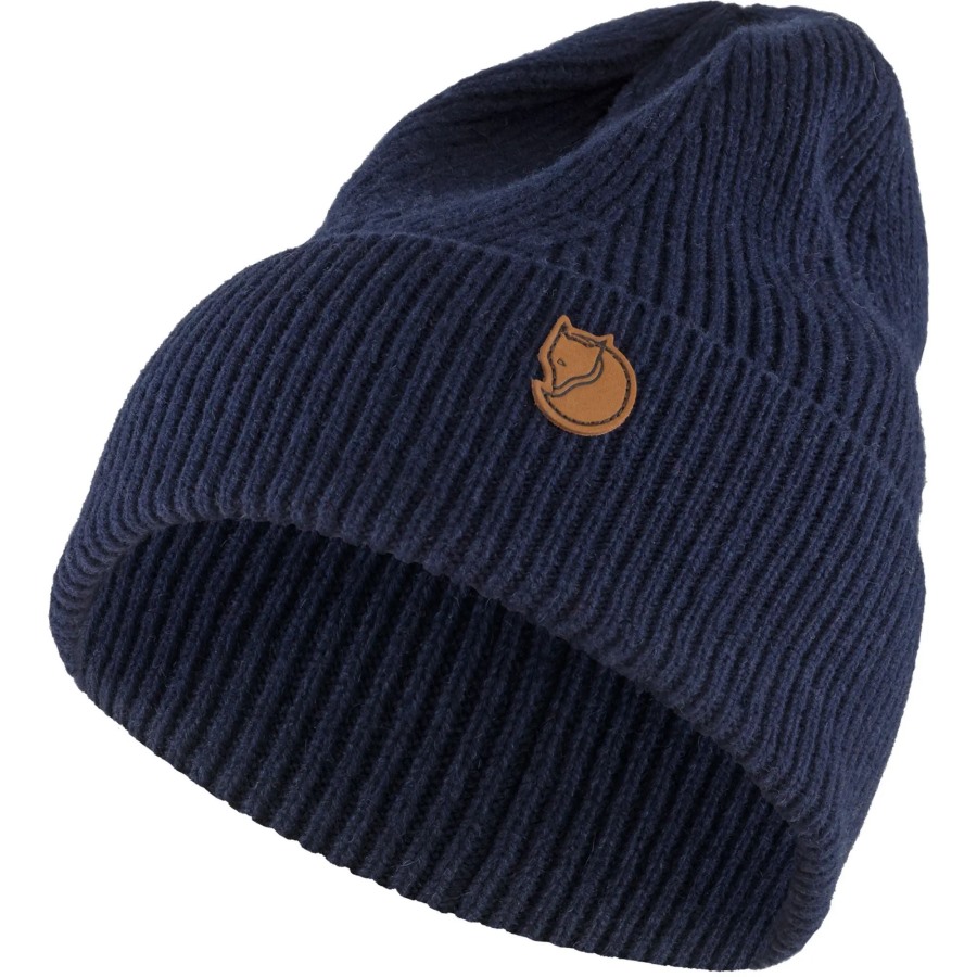 Dark Navy Directional Rib Beanie Fjällräven Outlets