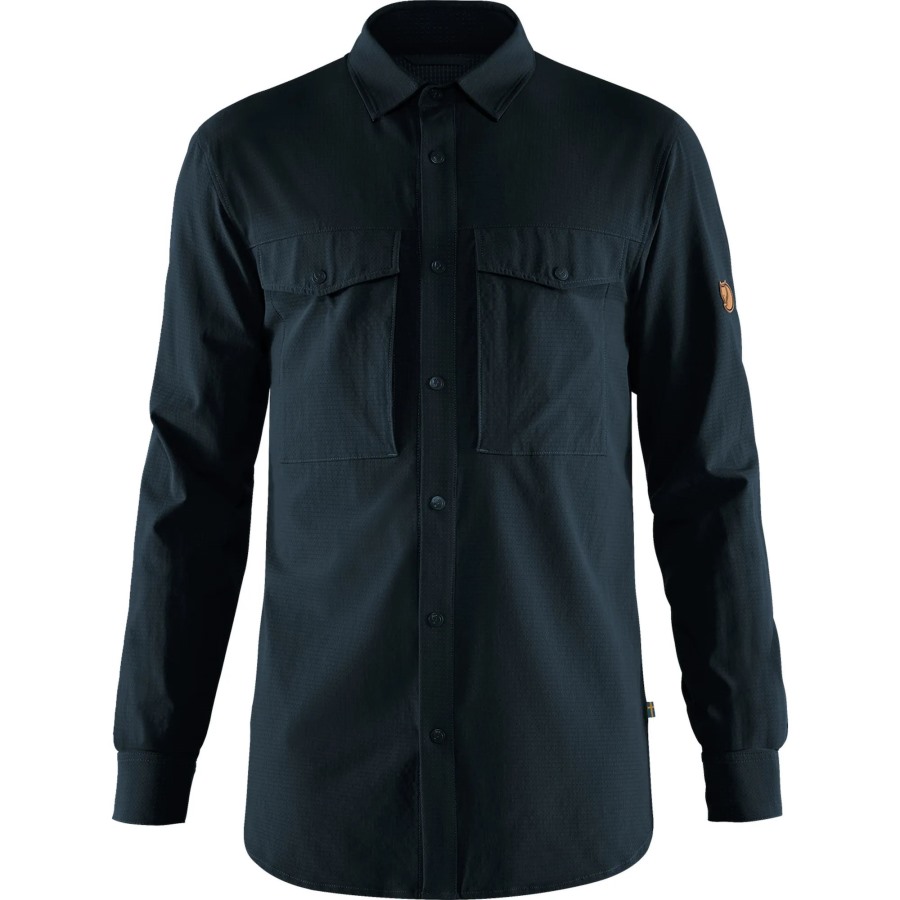 Abisko Trekking Shirt M Dark Navy Fjällräven Outlets