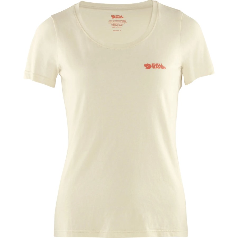 Chalk White Logo T-Shirt W Fjällräven Outlets
