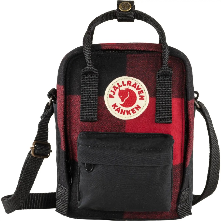 Fjällräven Outlets Kånken Re-Wool Sling Red-Black