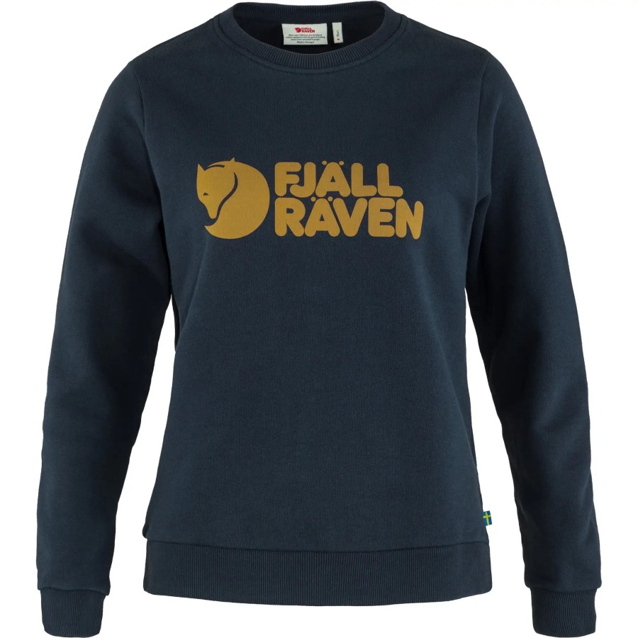Dark Navy Fjällräven Outlets Logo Sweater W