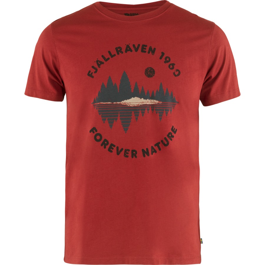 Deep Red Fjällräven Outlets Forest Mirror T-Shirt M