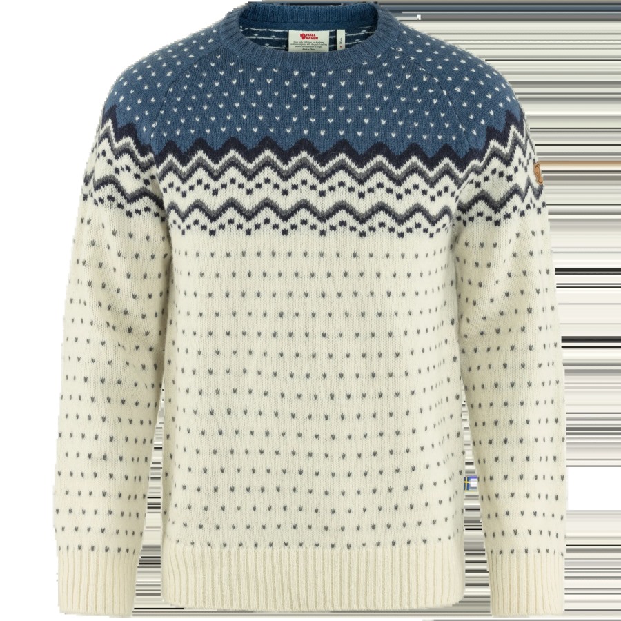 Övik Knit Sweater M Chalk White-Indigo Blue Fjällräven Outlets