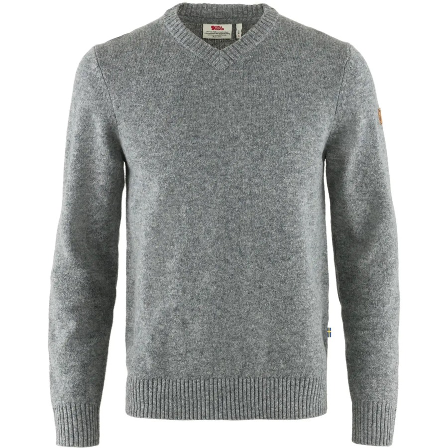 Grey Övik V-Neck Sweater M Fjällräven Outlets