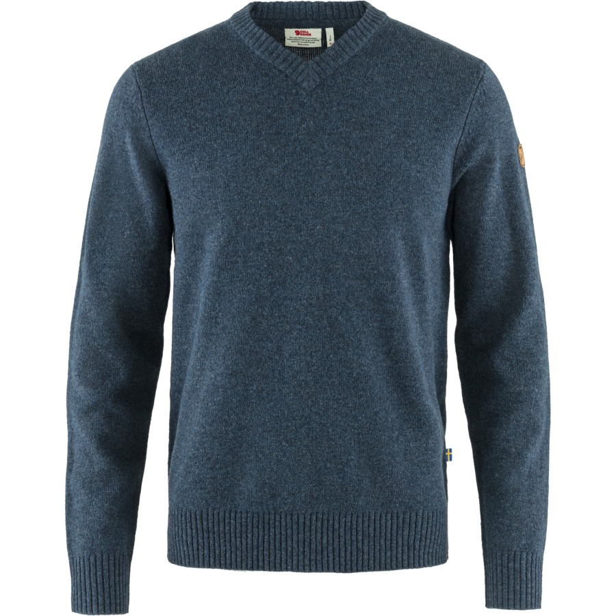 Fjällräven Outlets Övik V-Neck Sweater M Navy