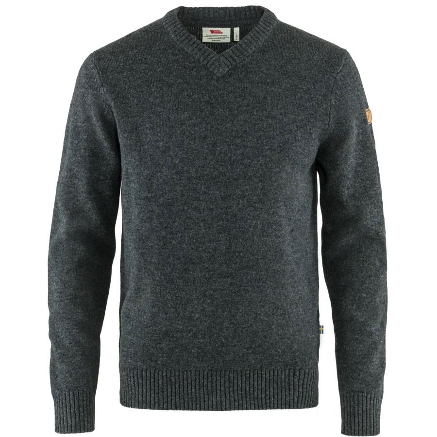 Fjällräven Outlets Dark Grey Övik V-Neck Sweater M