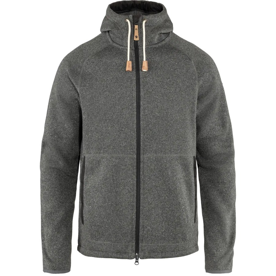 Övik Fleece Hoodie M Fjällräven Outlets Dark Grey