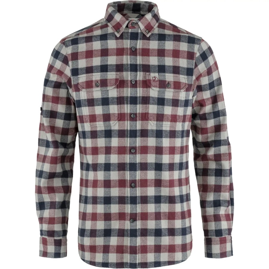 Skog Shirt M Dark Garnet-Fog Fjällräven Outlets