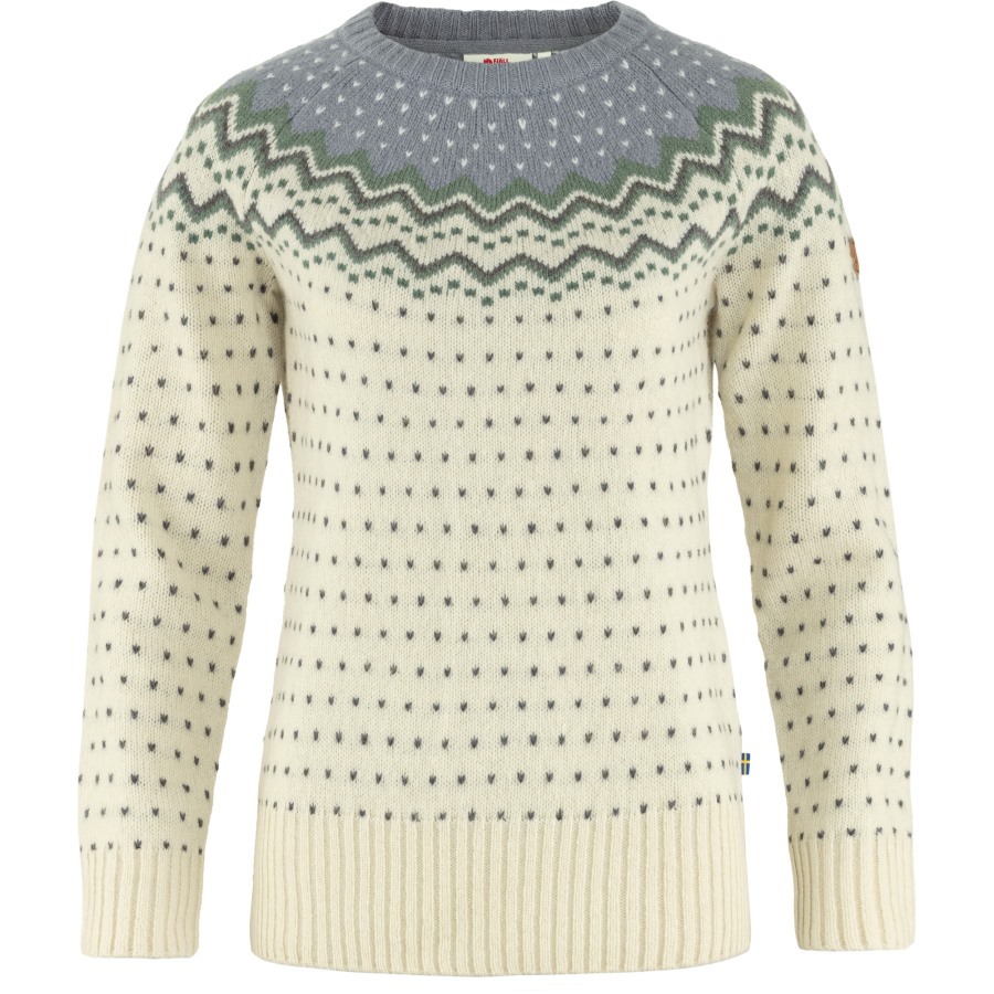 Övik Knit Sweater W Chalk White-Flint Grey Fjällräven Outlets