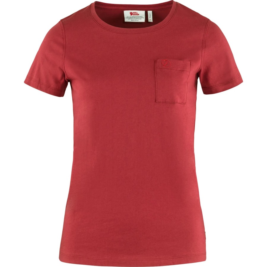 Raspberry Red Fjällräven Outlets Brand Övik T-Shirt W