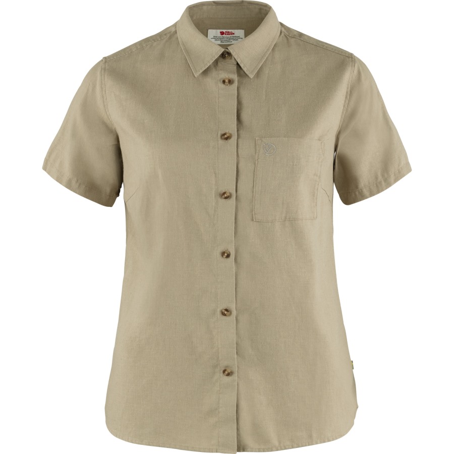 Fjällräven Outlets Sand Stone Övik Travel Shirt Ss W