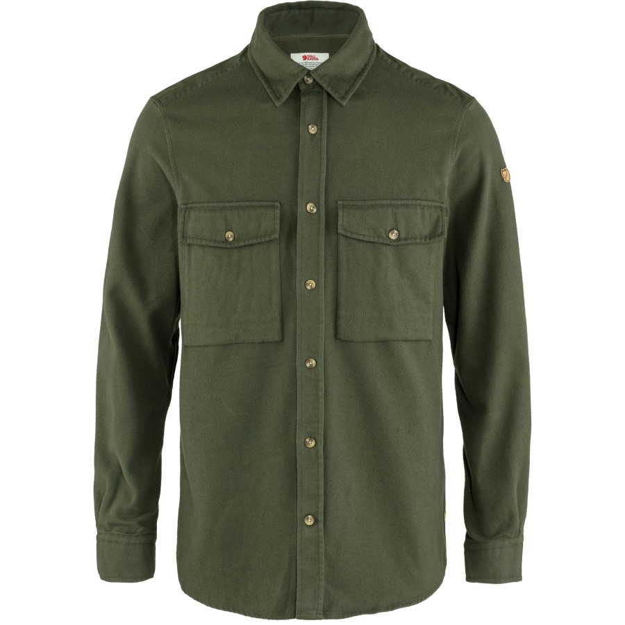Övik Twill Shirt M Fjällräven Outlets Deep Forest-Deep Forest