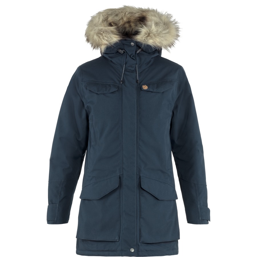 Dark Navy Fjällräven Outlets Nuuk Parka W