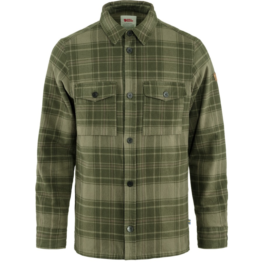 Fjällräven Outlets Övik Lite Padded Shirt M Deep Forest-Laurel Green