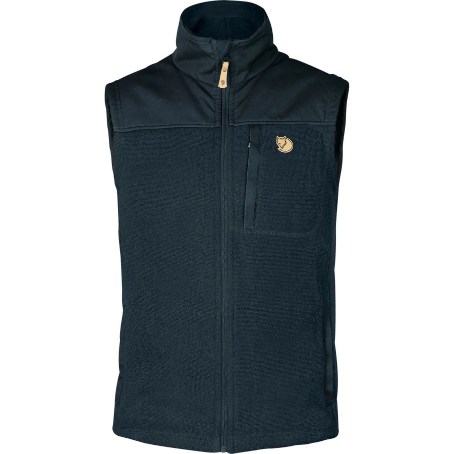 Buck Fleece Vest M Fjällräven Outlets Dark Navy