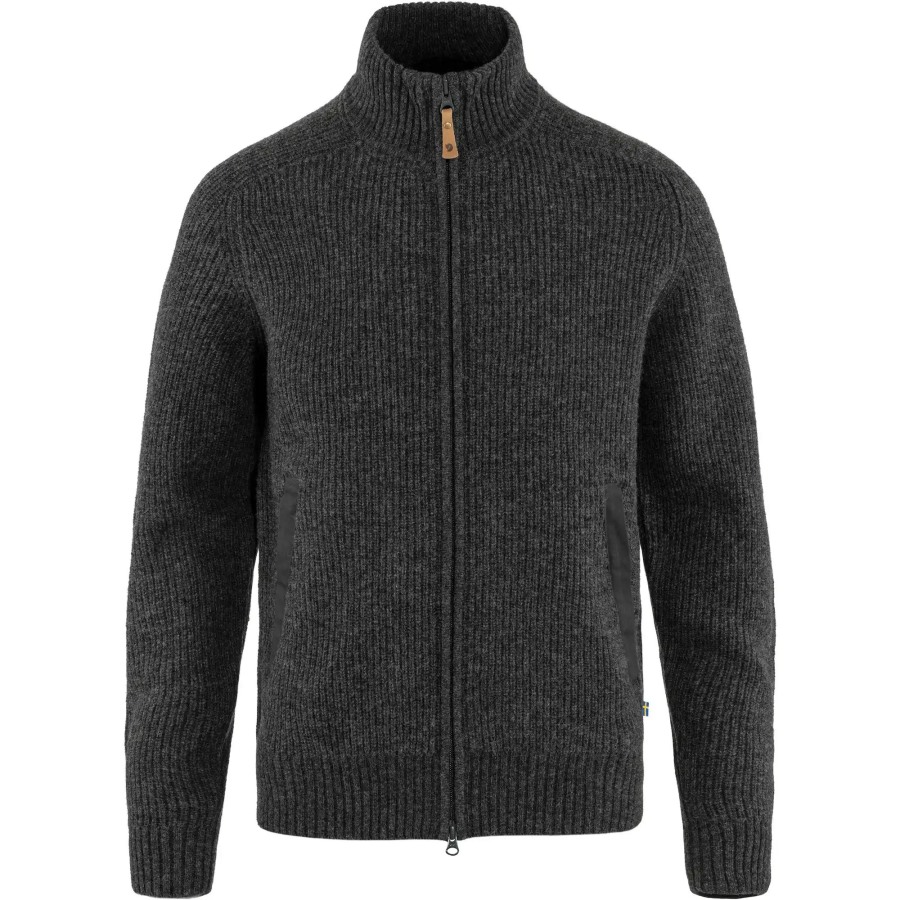 Fjällräven Outlets Övik Zip Cardigan Knit M Dark Grey