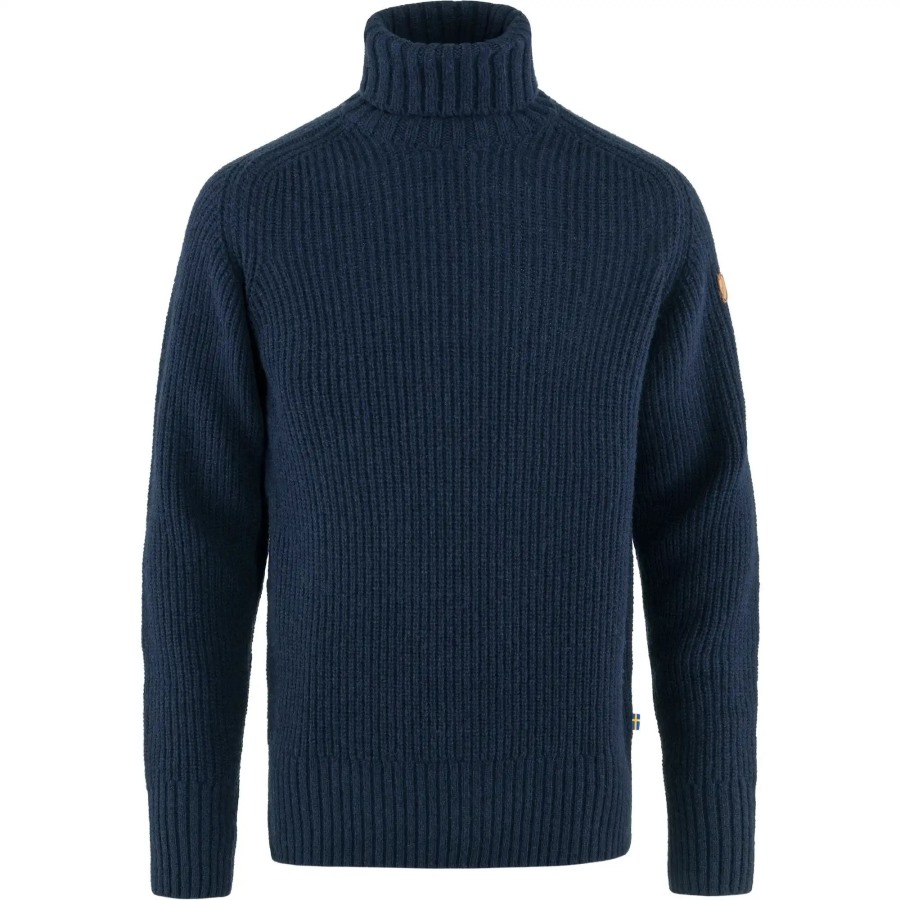 Dark Navy Övik Roller Neck Sweater M Fjällräven Outlets