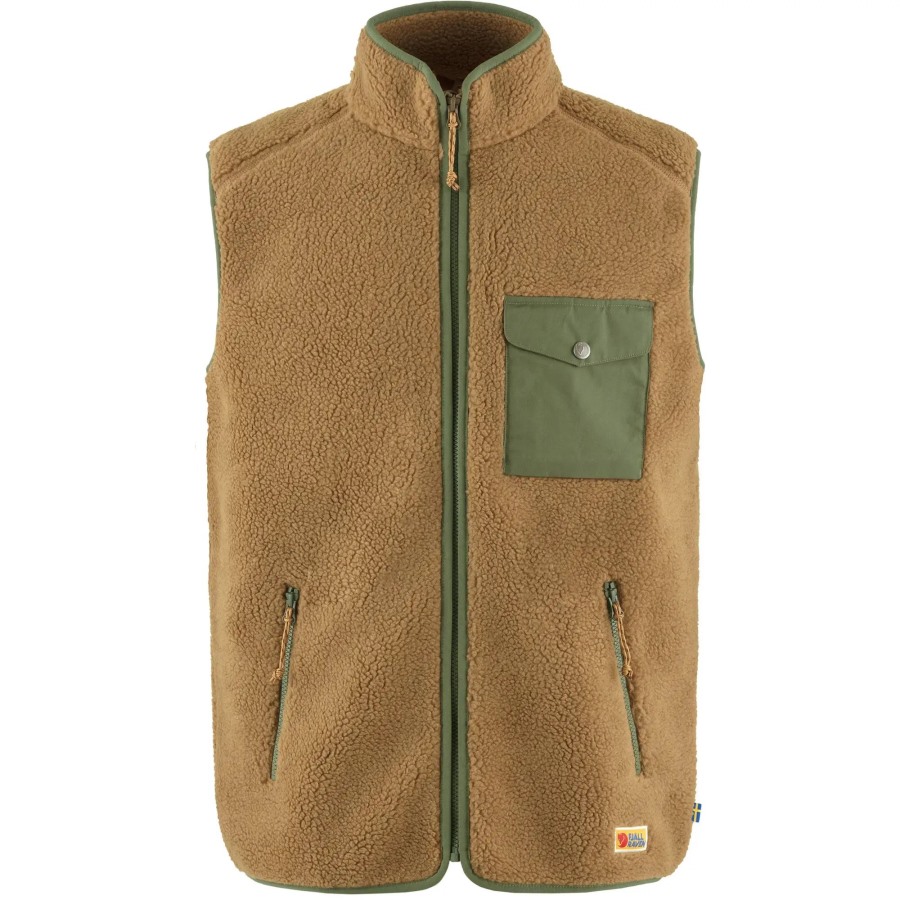 Buckwheat Brown-Laurel Green Fjällräven Outlets Vardag Pile Fleece Vest M