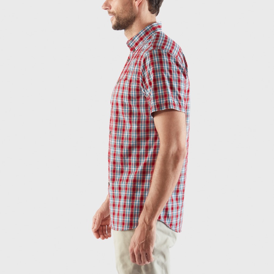 Fjällräven Outlets Övik Shirt Ss M Green-Alpine Blue