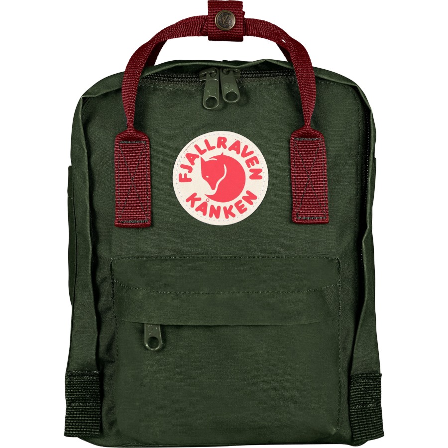 Forest Green-Ox Red Fjällräven Outlets Kånken Mini
