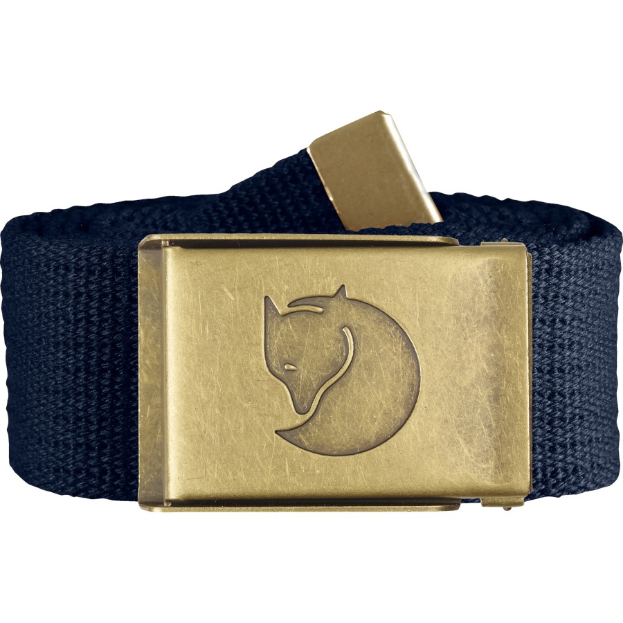 Fjällräven Outlets Canvas Brass Belt 4 Cm Dark Navy