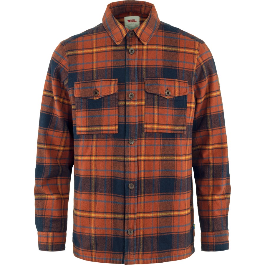 Autumn Leaf-Dark Navy Övik Lite Padded Shirt M Fjällräven Outlets