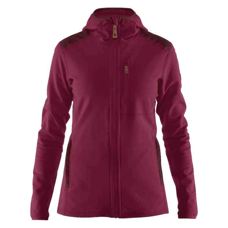 Fjällräven Outlets Keb Fleece Hoodie W Plum/Dark Garnet