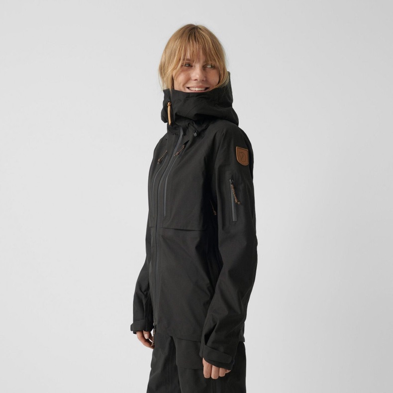 Keb Eco-Shell Jacket W - Black Fjällräven Outlets Black