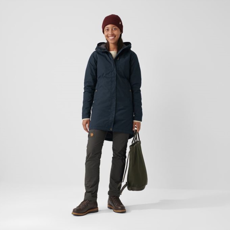 Black Fjällräven Outlets Kiruna Padded Parka W - Black