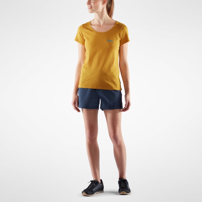 Fjällräven Outlets Brand Chalk White Logo T-Shirt W