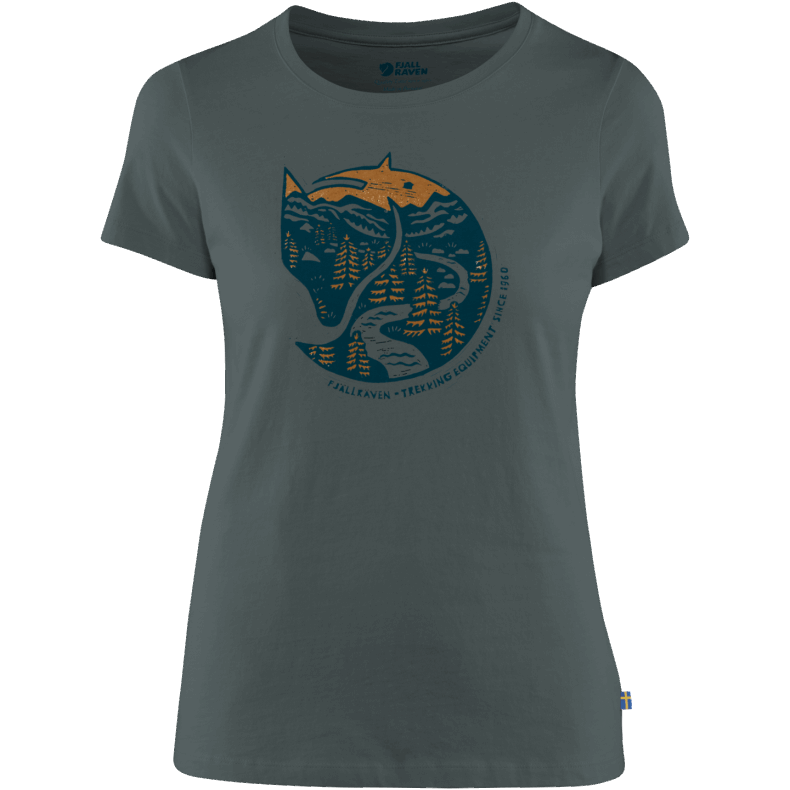 Arctic Fox Print T-Shirt W Dusk Fjällräven Outlets