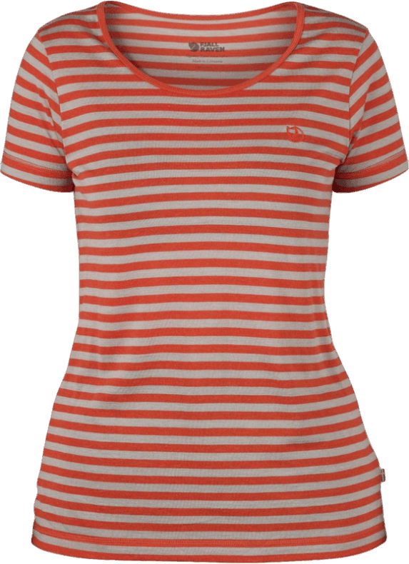 Fjällräven Outlets Flame Orange High Coast Stripe T-Shirt W