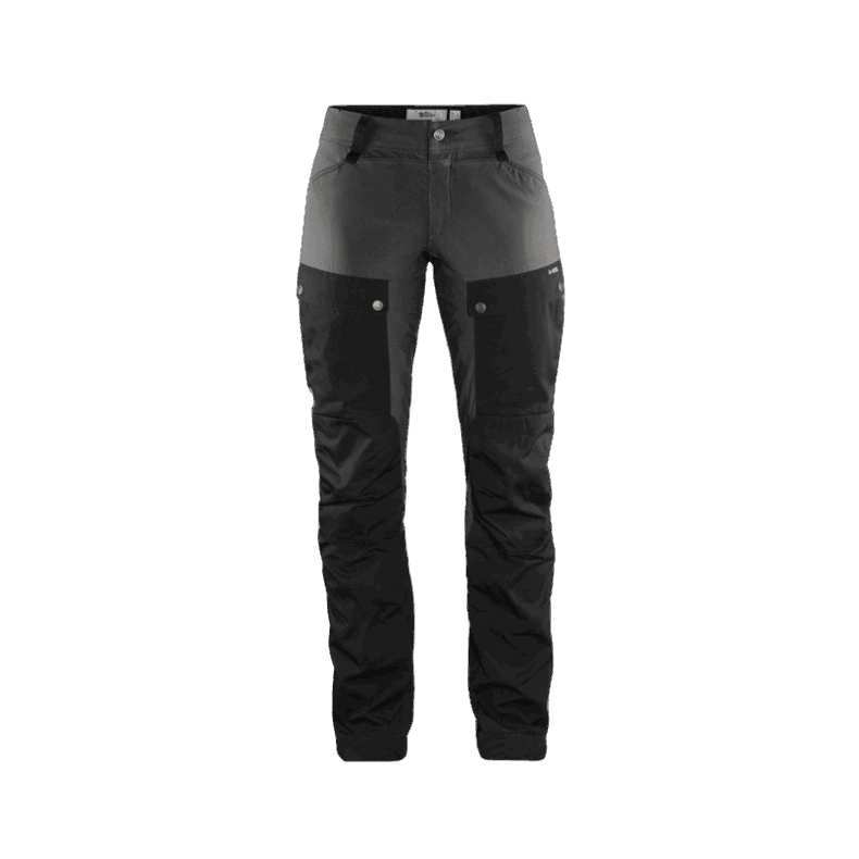 Fjällräven Outlets Black-Stone Grey Keb Trousers Curved W Short - Black Stone Grey