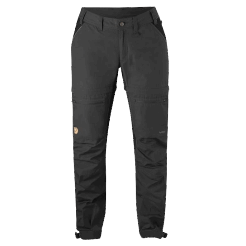 Abisko Lite Trekking Zip-Off Trousers W Short Fjällräven Outlets Dark Grey/Black