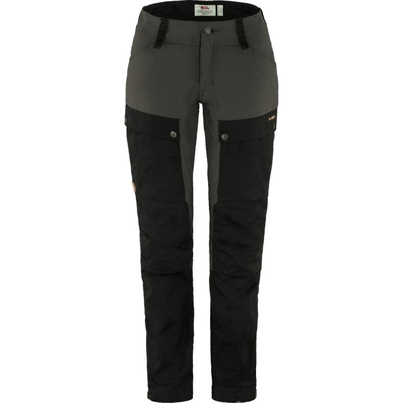 Fjällräven Outlets Black-Stone Grey Keb Trousers Curved W Regular - Black Stone Grey