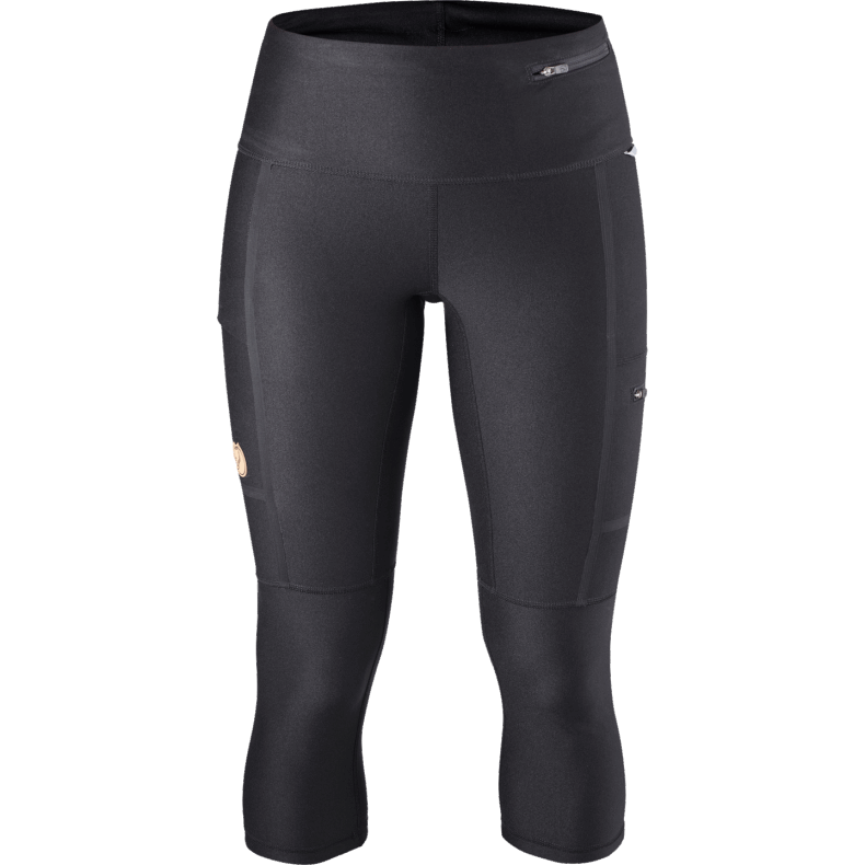 Black Fjällräven Outlets Abisko Trekking Tights 3/4 W